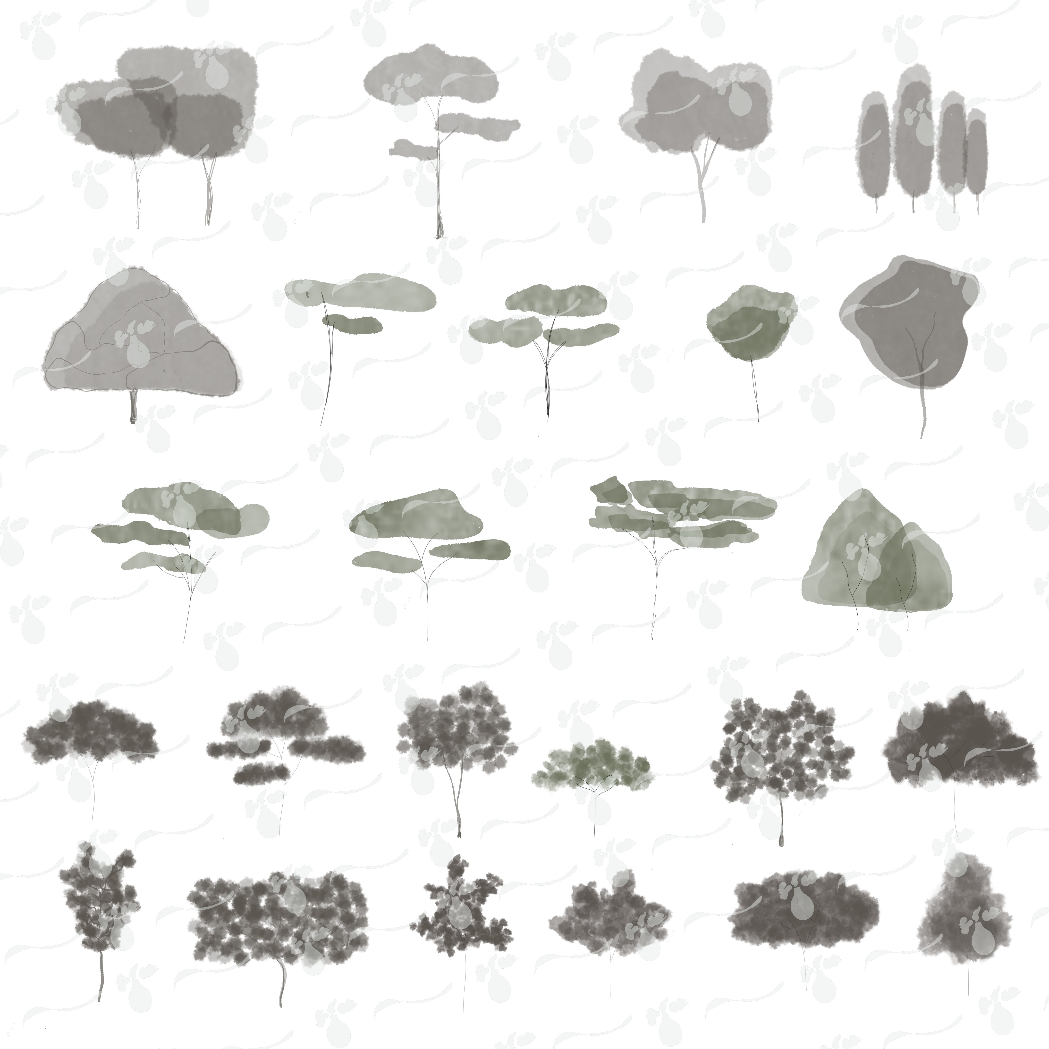 Acurel Tree Acuarela Trees - Payhip
