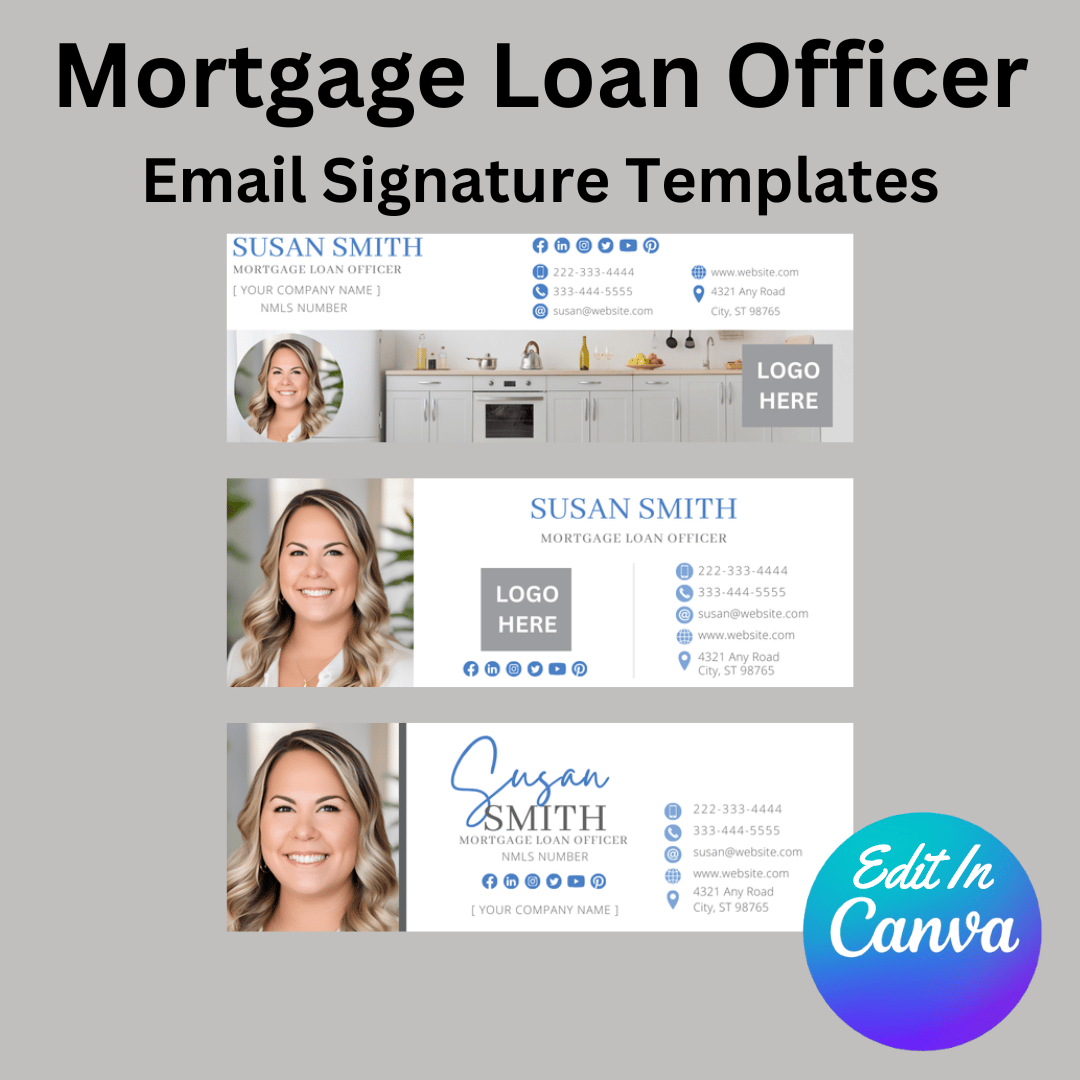 Escrow Email Signature Example Mortgage Email Signature - Canva Templates - Payhip
