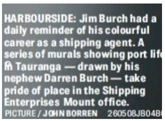 Tauranga Shipping Mural Painting by Darren Burch.