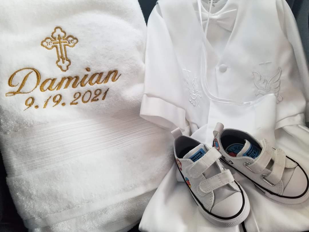 christening baptism pes orthodox cross