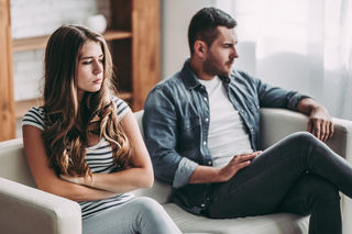 couple mad at each other