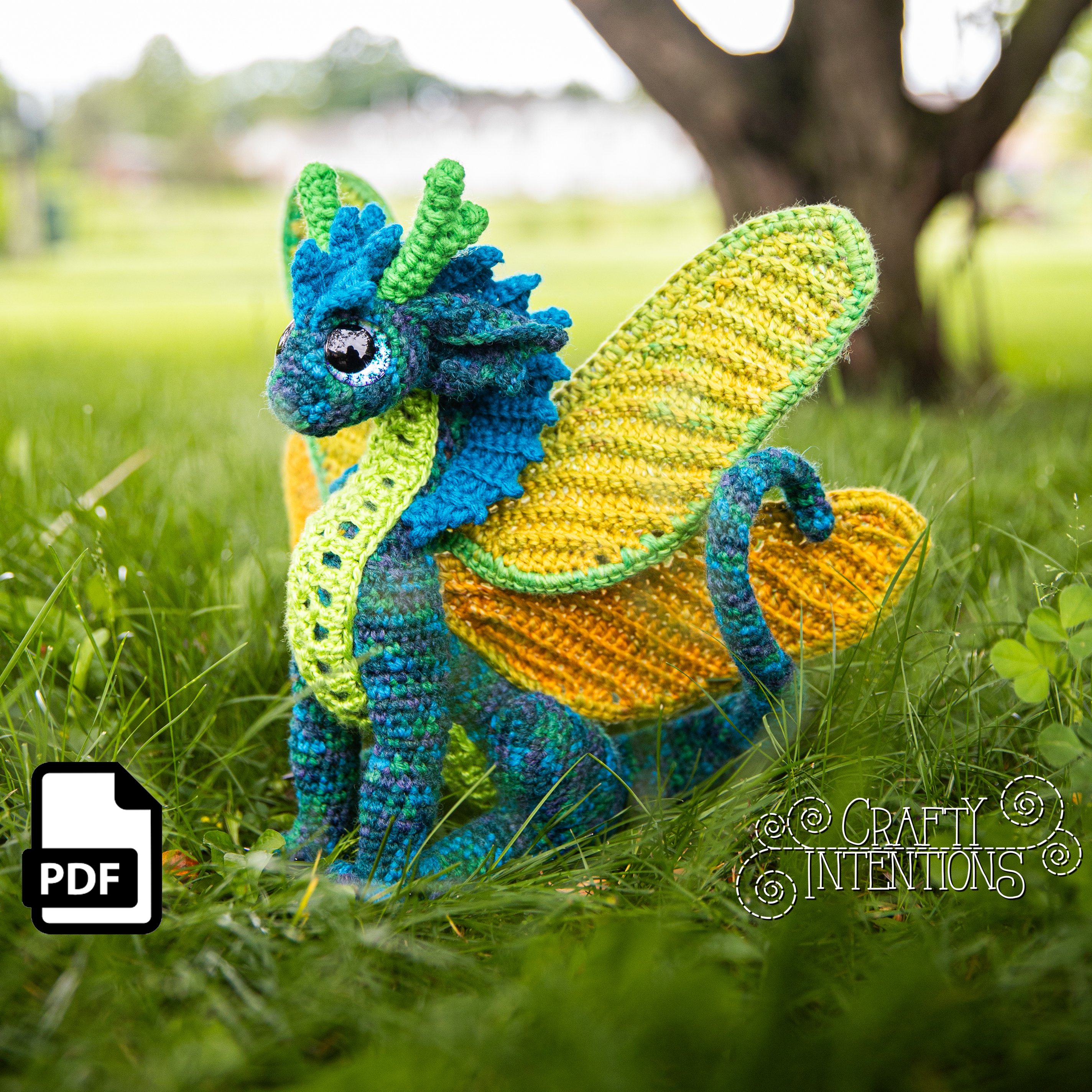 Meadow Dragons Crochet Pattern by Crafty Intentions Downloadable