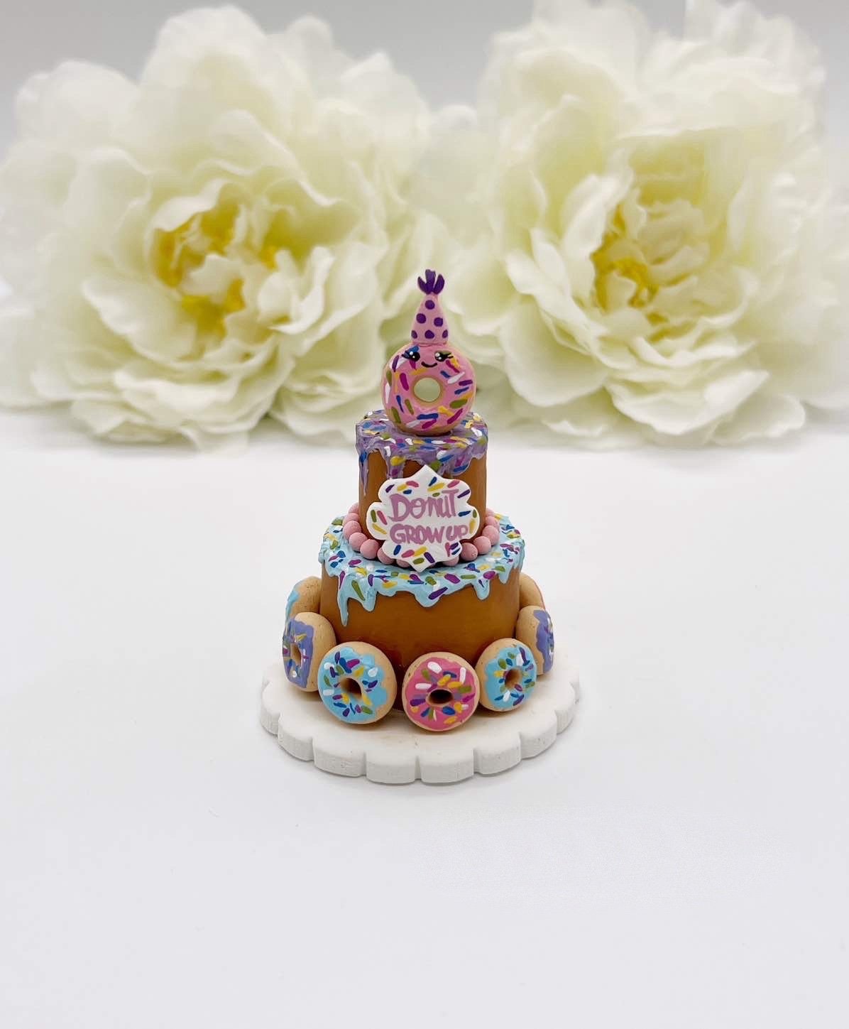 birthday cake replica miniature