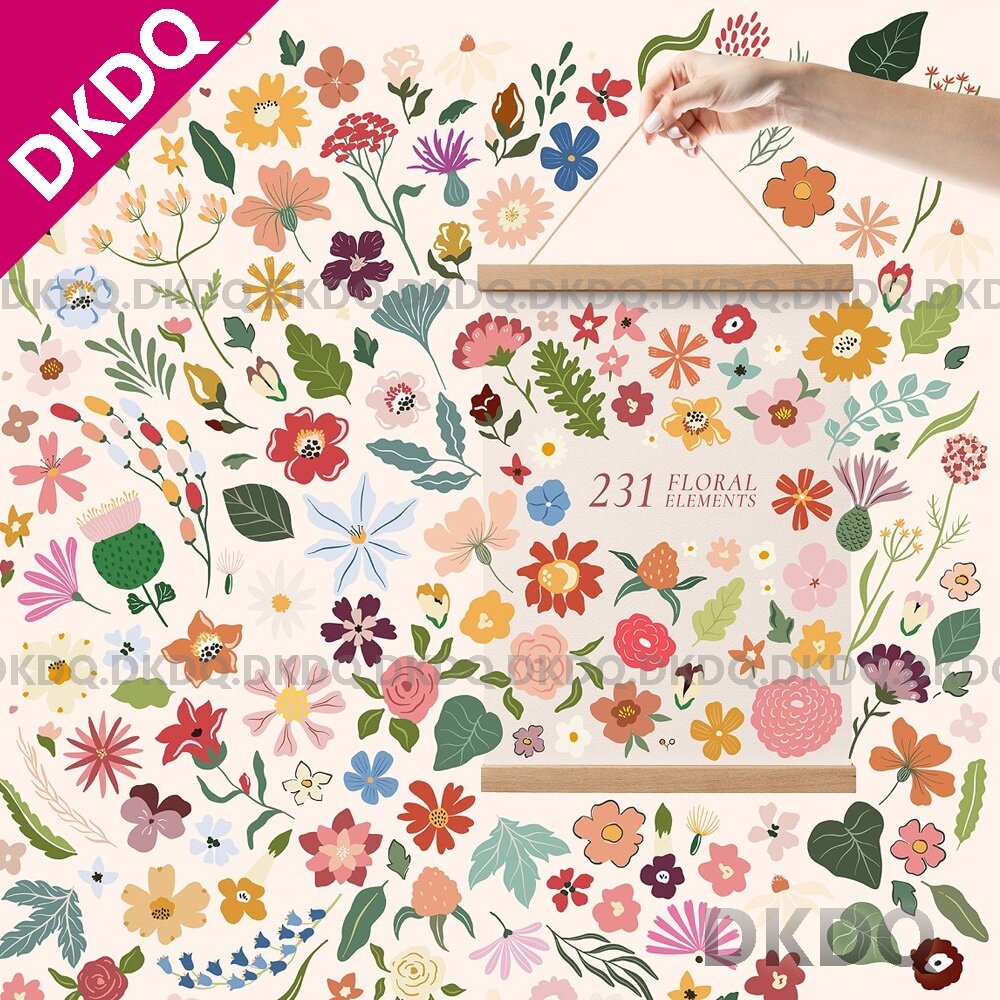 Wildflowers Wedding Invitations Collection Design Kit