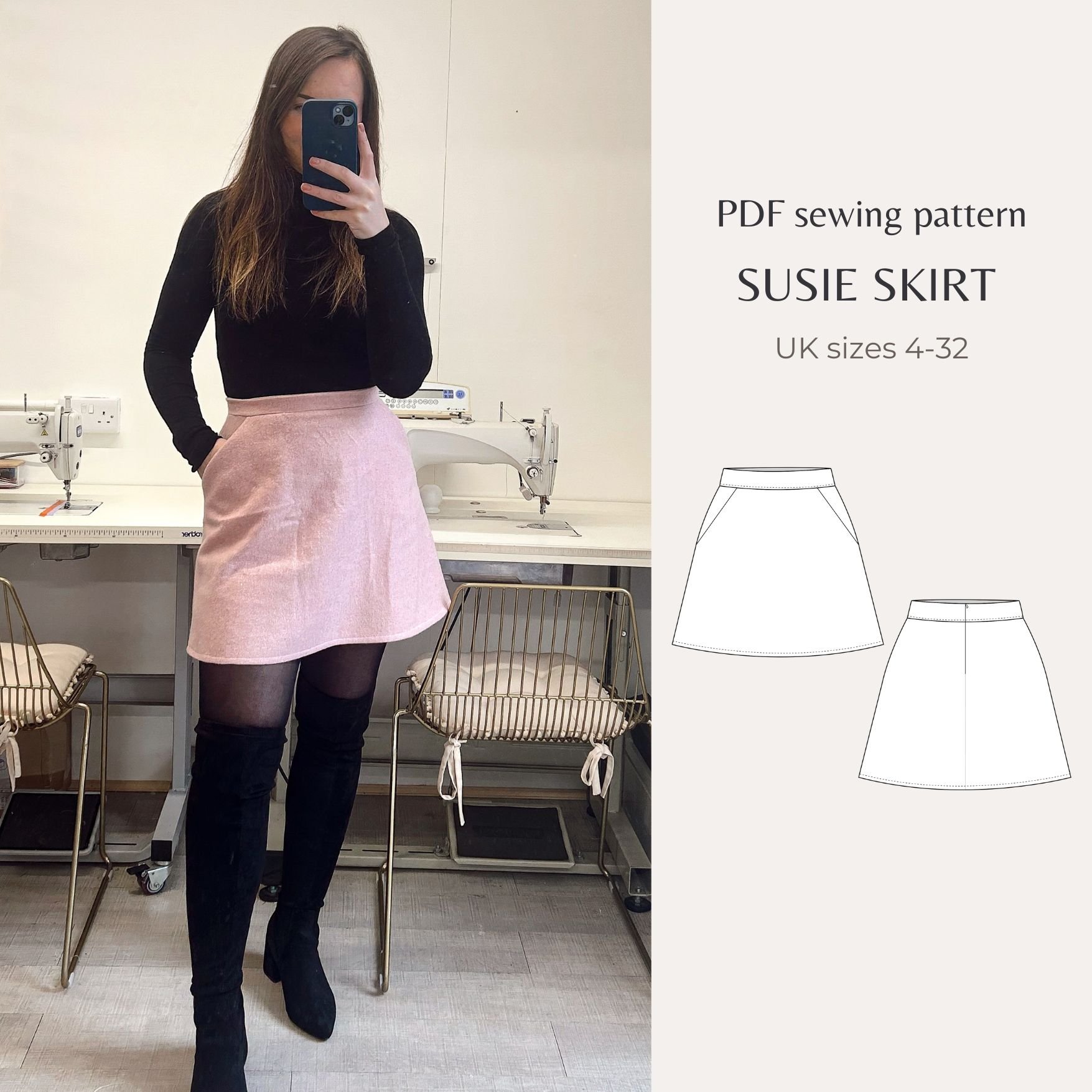 スカート little suzie wool cut skirt pants little suzie / Wool Cut Skirt Pants（Pattern Roundup