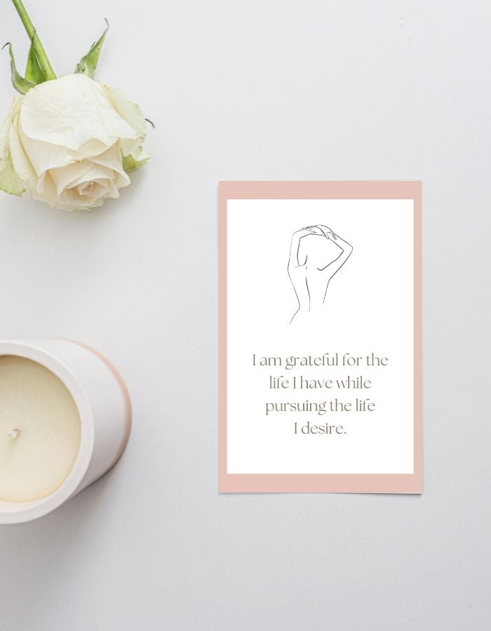 Affirmation cards in minimalist design