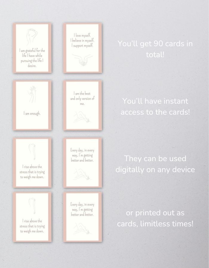 affirmation cards to shift mindset