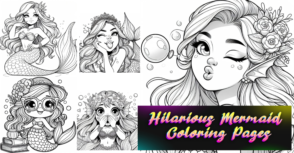 Hilarious Mermaid Coloring Pages