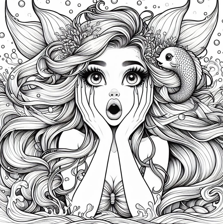 Hilarious Mermaid Coloring Pages