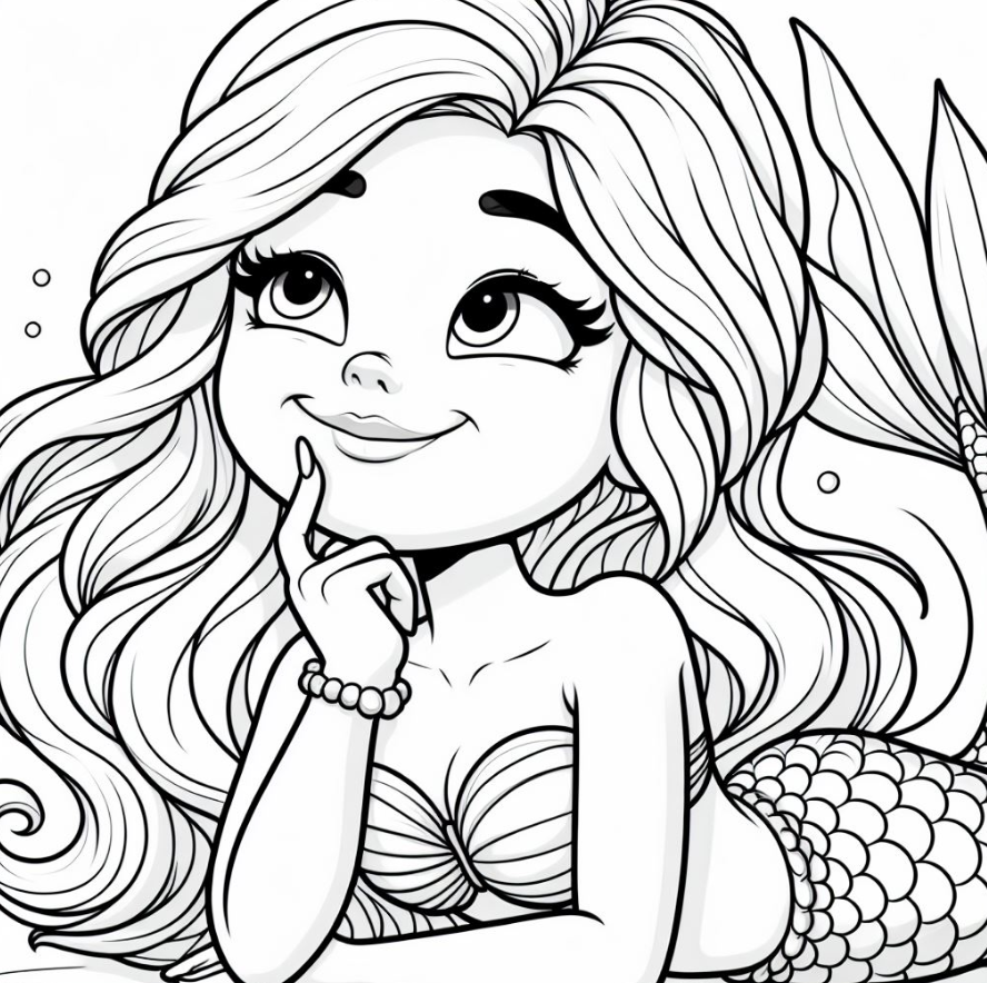 Hilarious Mermaid Coloring Pages