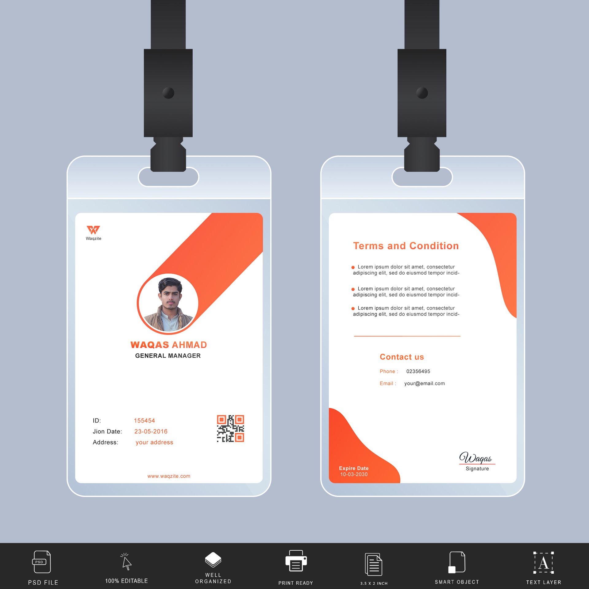 Modern ID Card Design 4 - Payhip