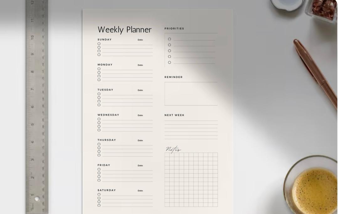 store product block Weekly Planner! poster