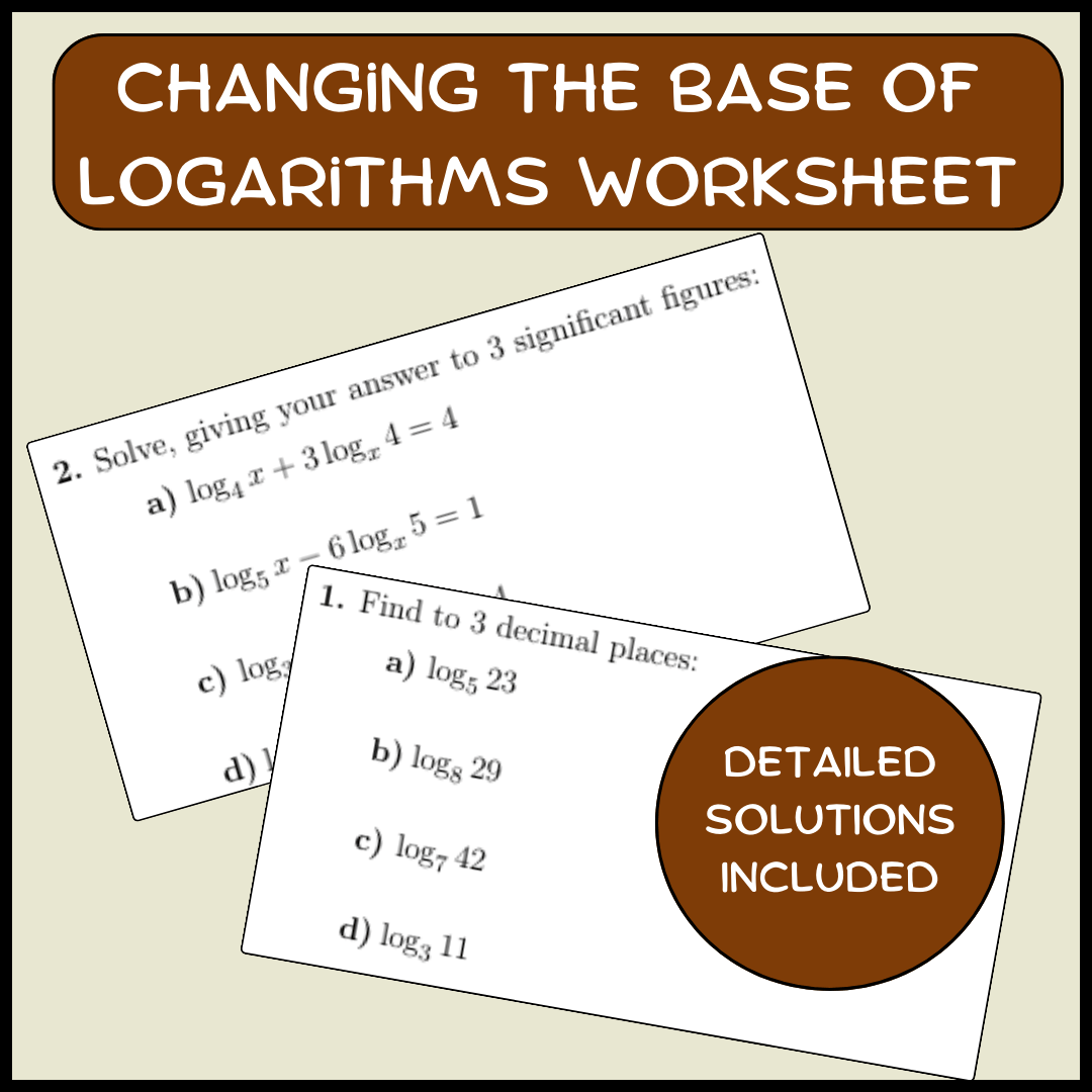 Basic Log Conversion Worksheet Basic Logarithm Rules Worksheet