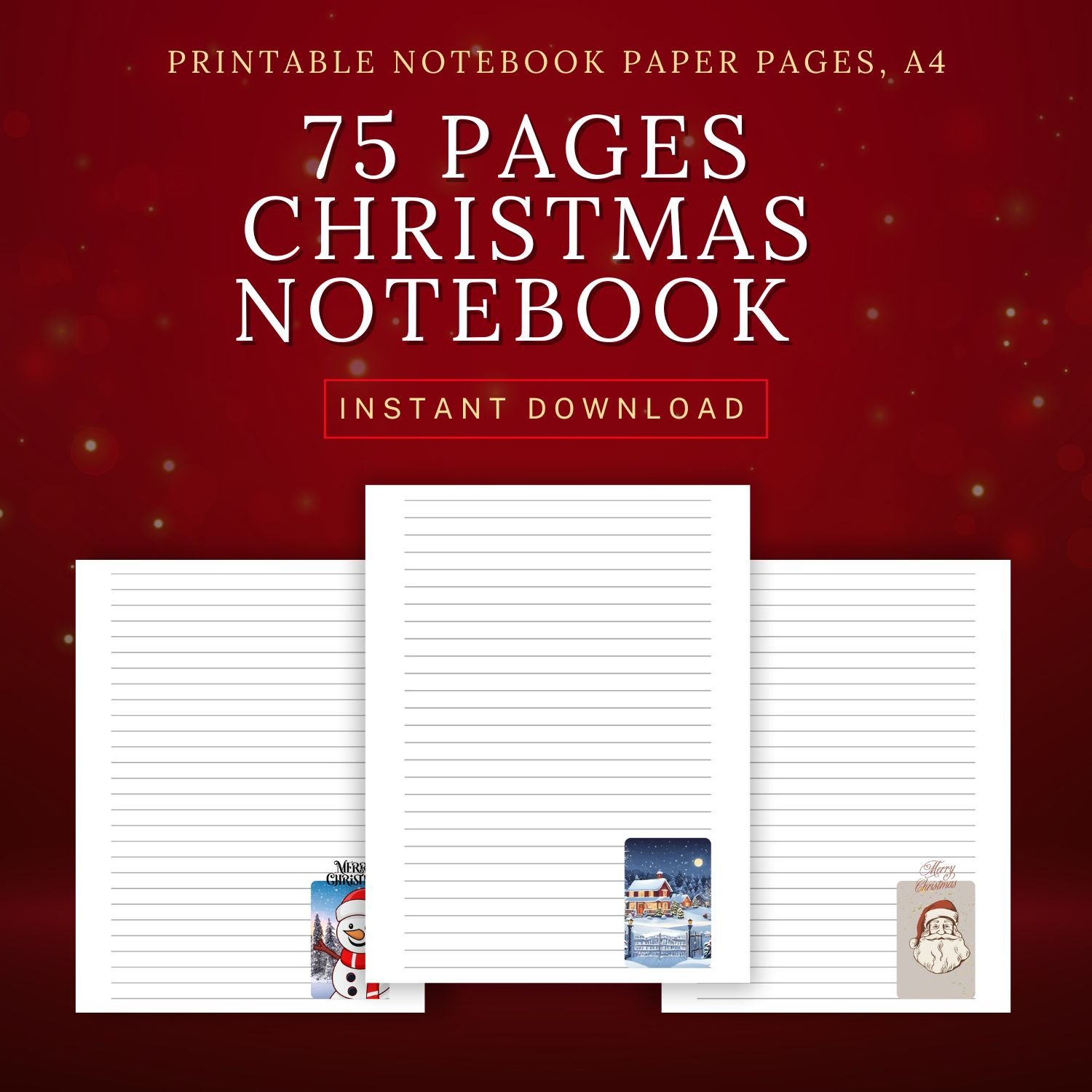 a4-lined-paper-sheets-simple-design-with-a-christmas-drawing-75-pages-with-75-different-designs-ready-to-print-and-use-payhip