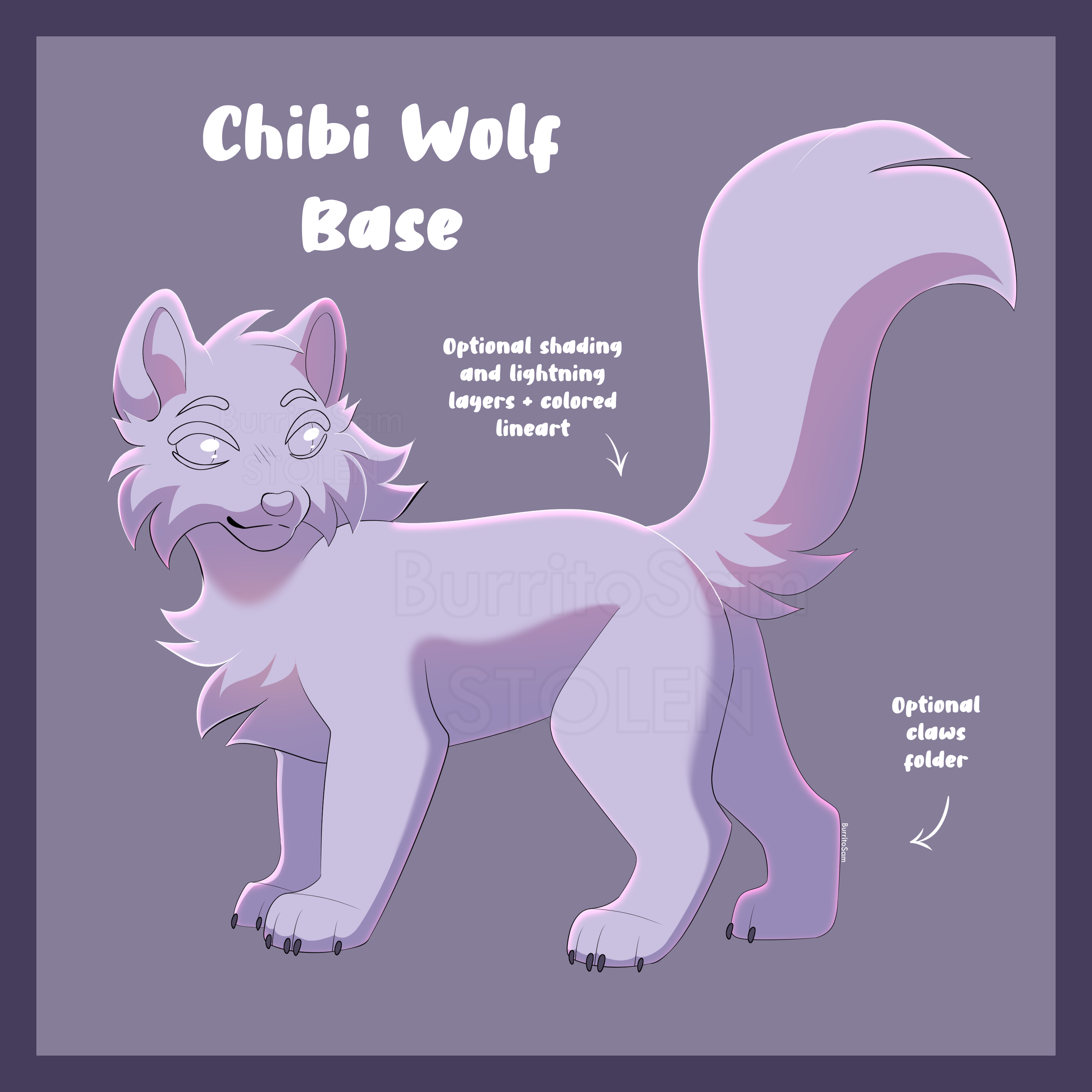 Chibi Wolf Base - Payhip