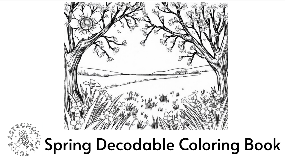 Crisp and sunny spring day cover of a digital decodable book printable