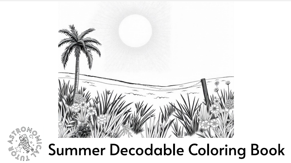 Sunny day in summer the cover of a decodable printable