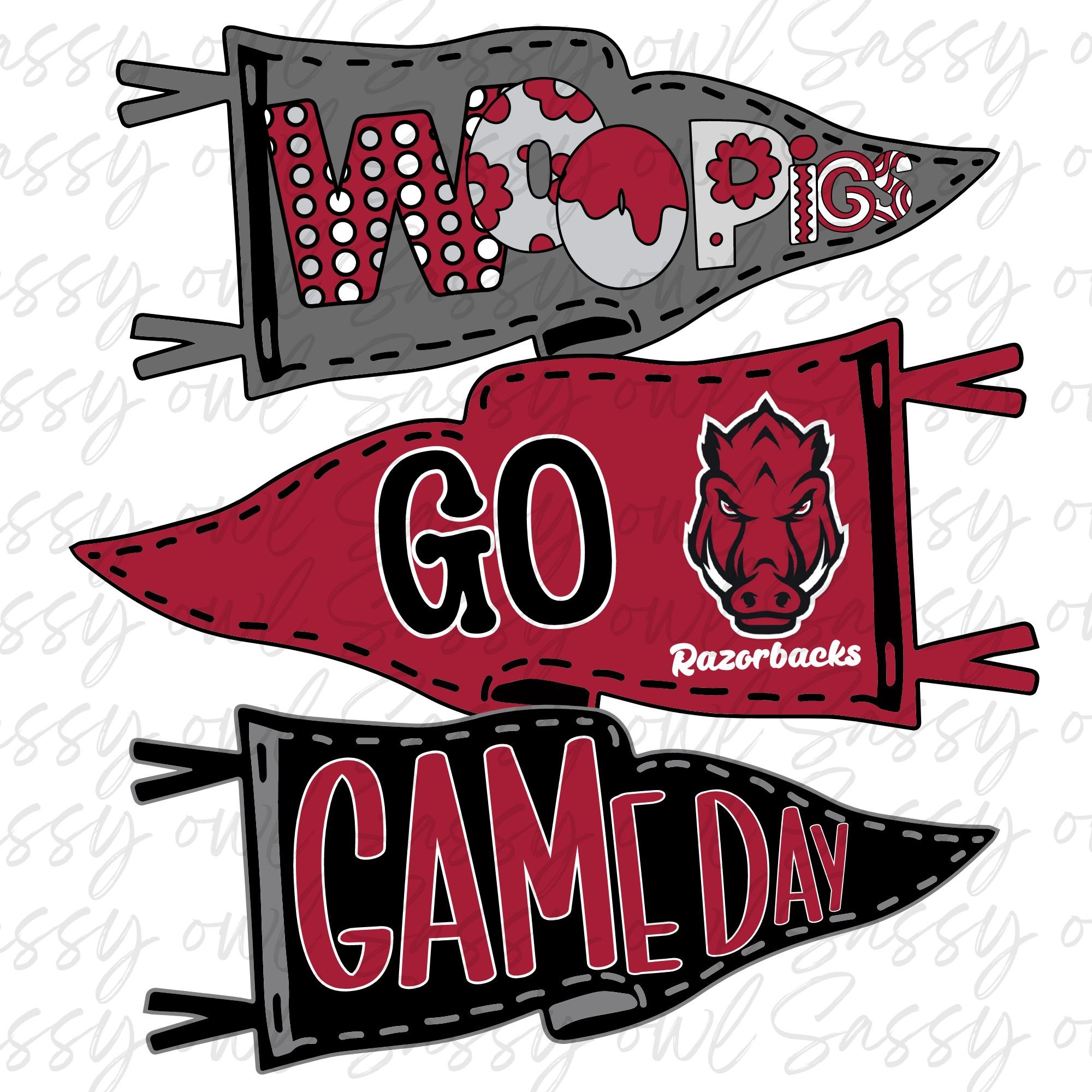 Pink Razorback Banner Arkansas Razorbacks Pennant - Payhip
