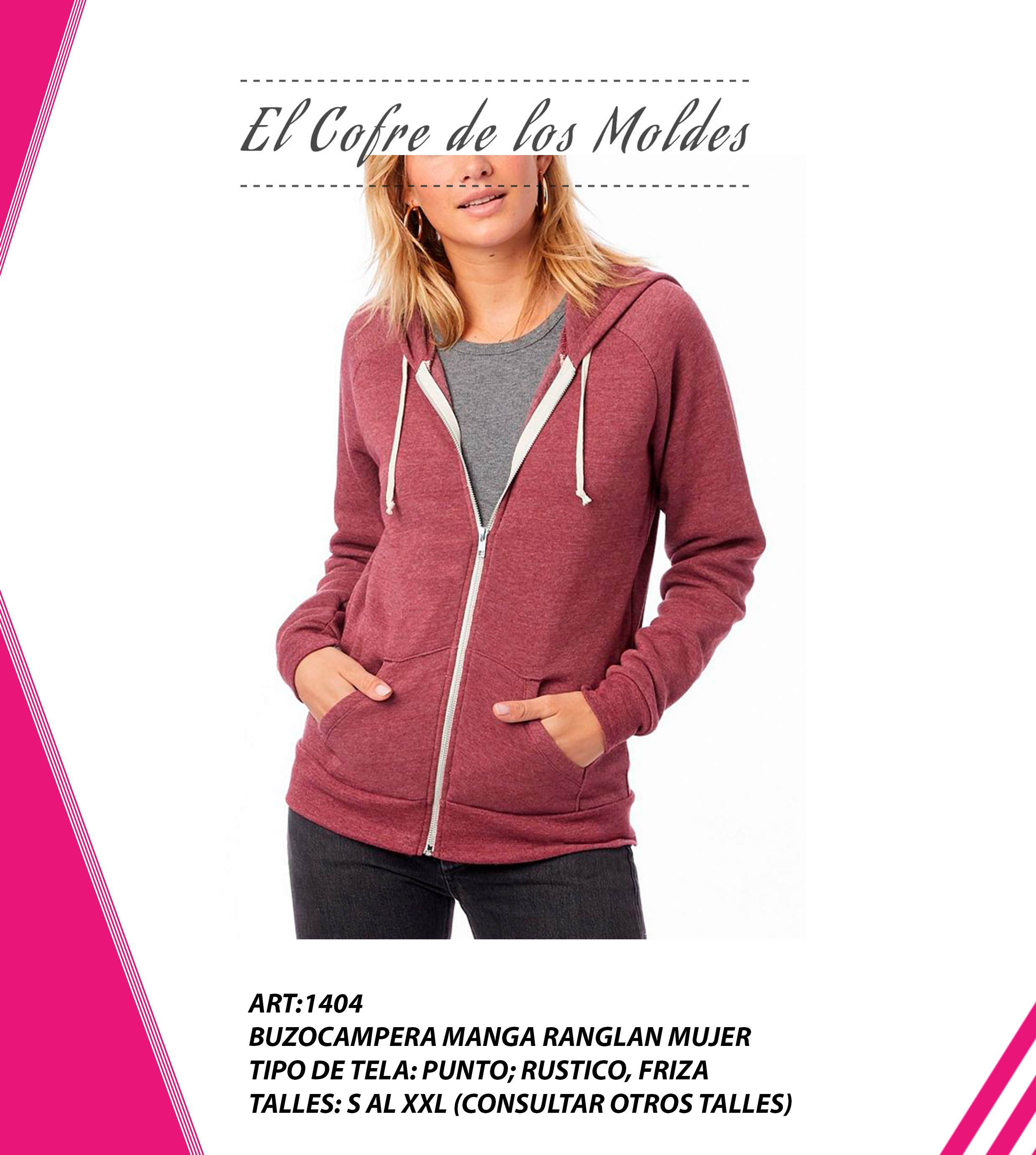 Molde Digital PDF Buzocampera con capucha y bolsillo ranglan mujer ...