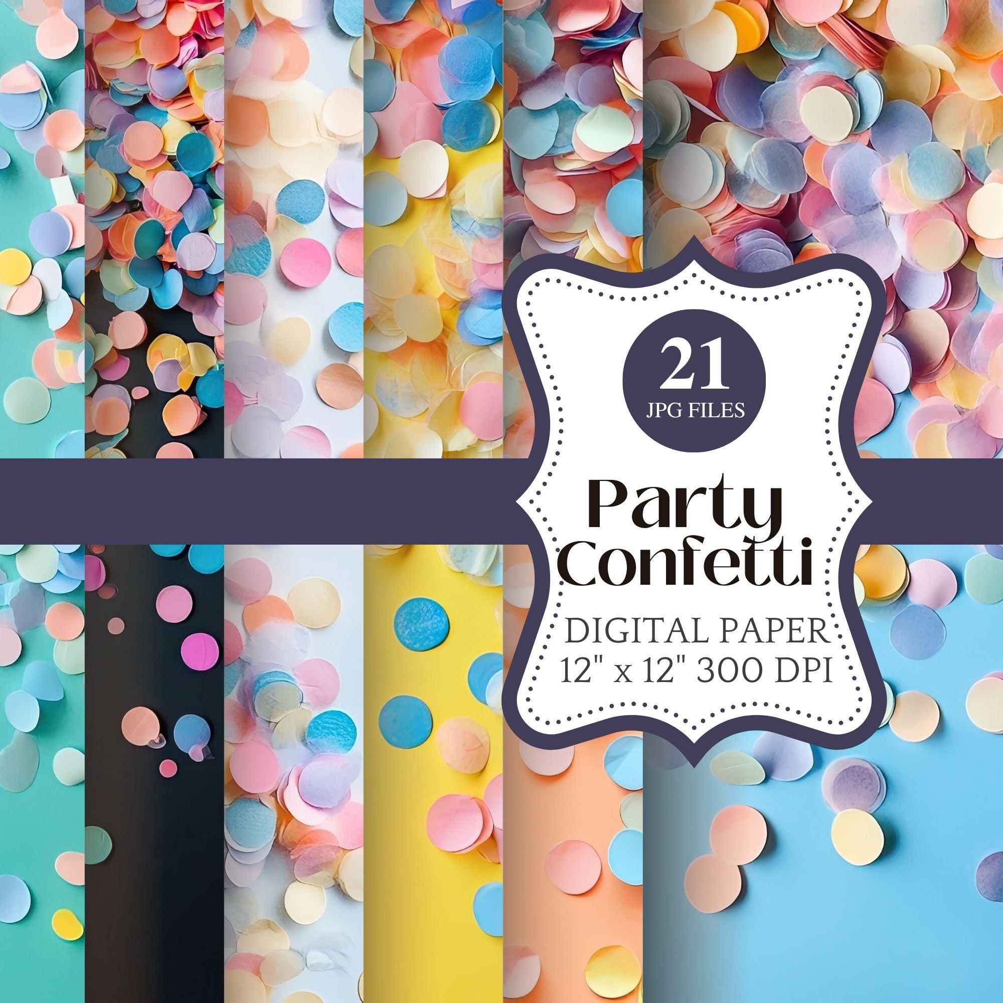 Party Confetti Digital Paper - Payhip