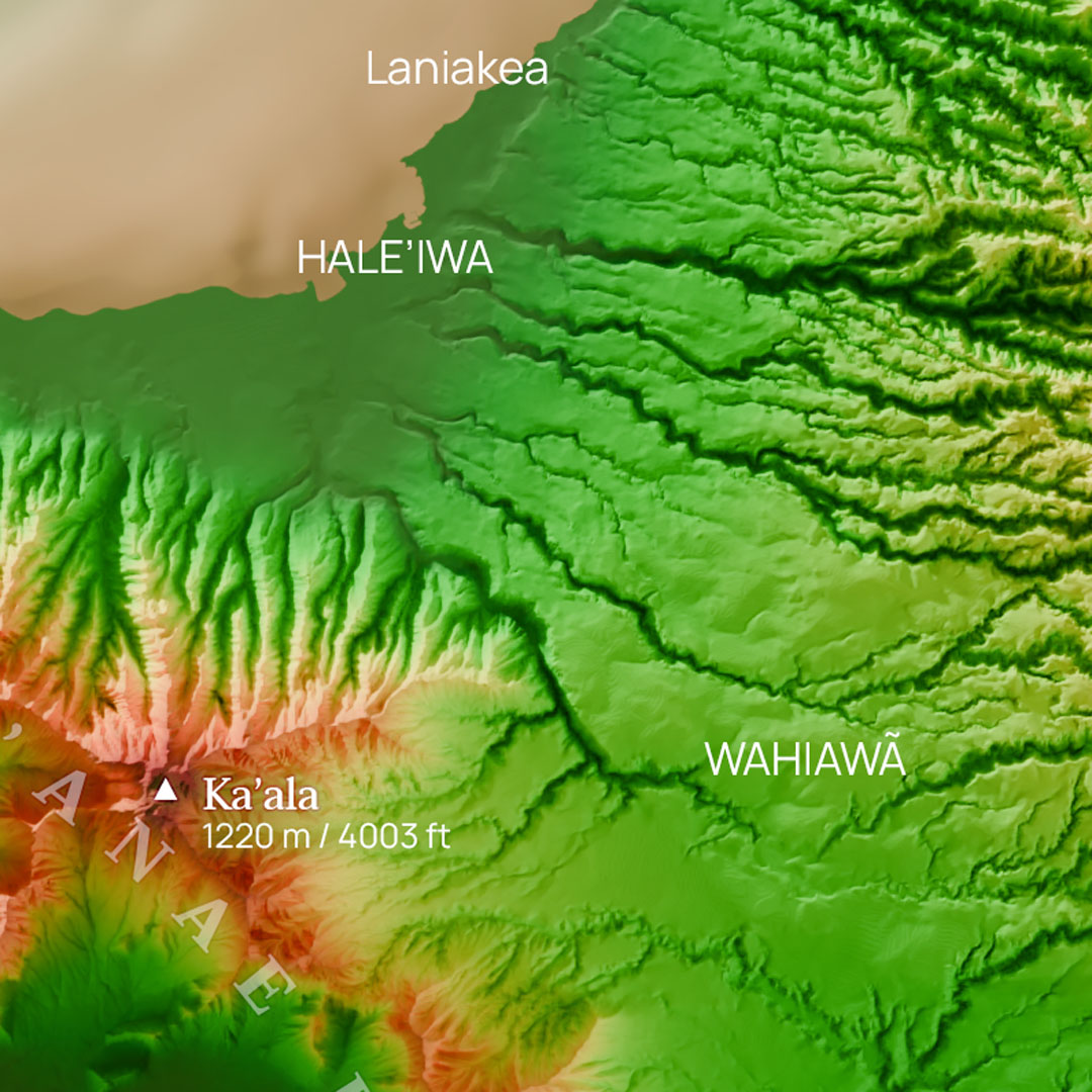 relief and annotations detail on colorful maps