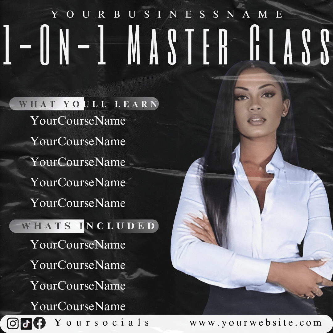 Example Master Class Flyer DIY Master class flyer
