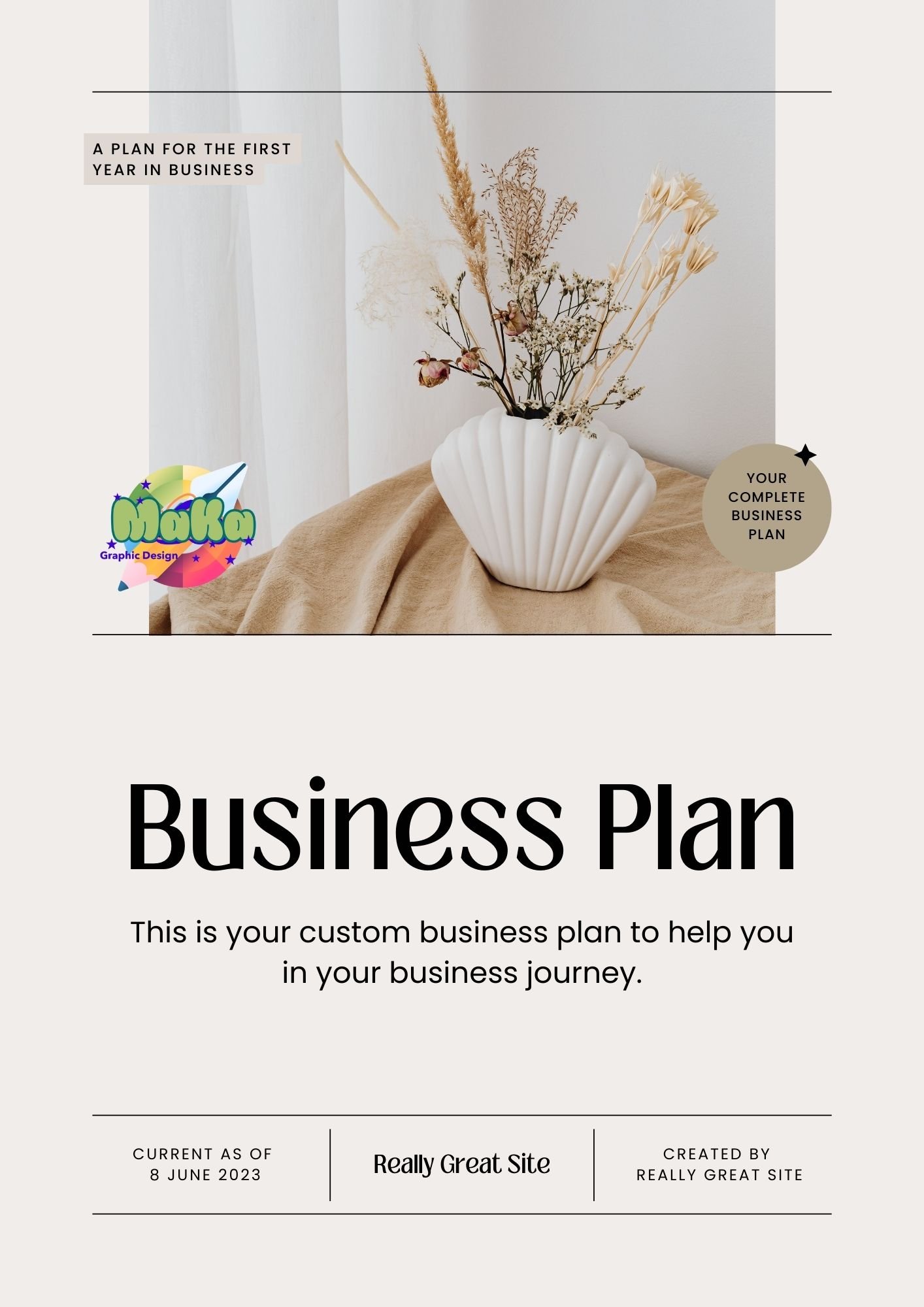 Beige Aesthetic Modern Business Plan (22 Pages) - A4 Document PDF ...