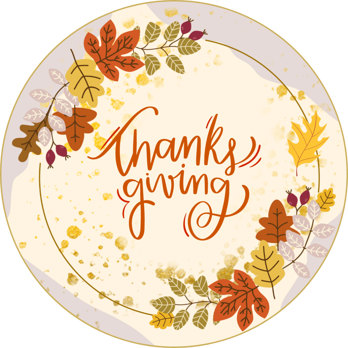 Customizable Pastel Fall Design Circle Sticker | Digital Canva Template. Design