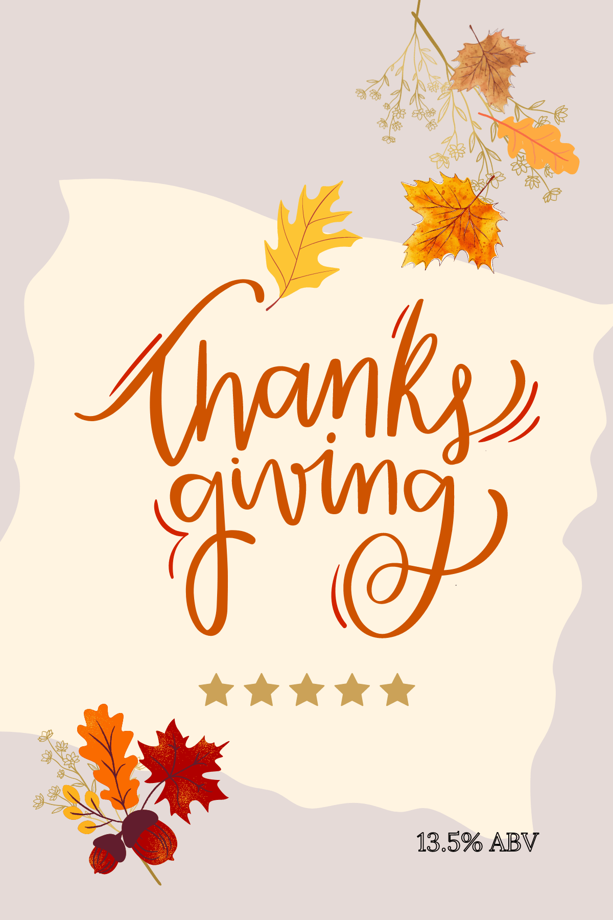 Customizable Pastel Fall Design Sticker Label 4"x6" | Digital Canva Template. Design