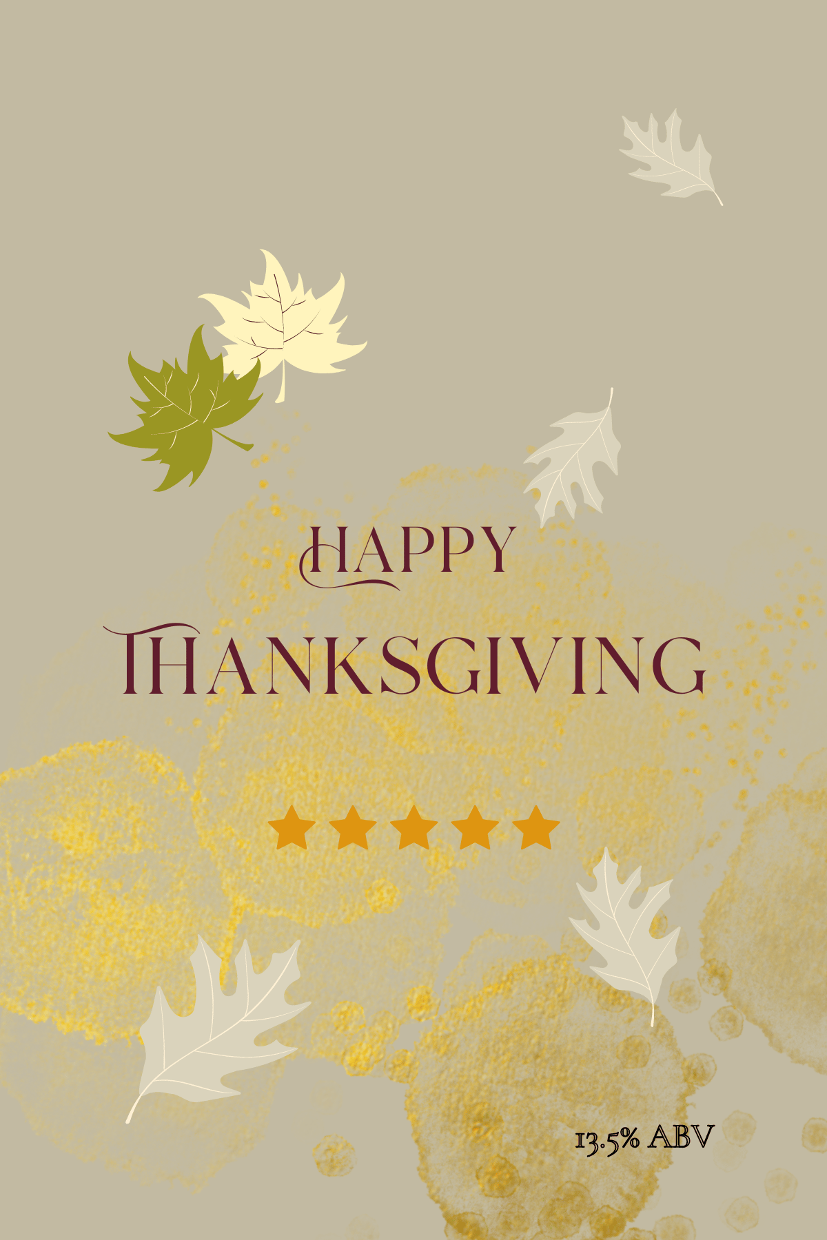 Customizable Minimalist Autumn Leaves Sticker Label 4"x6" | Digital Canva Template. Sticker design
