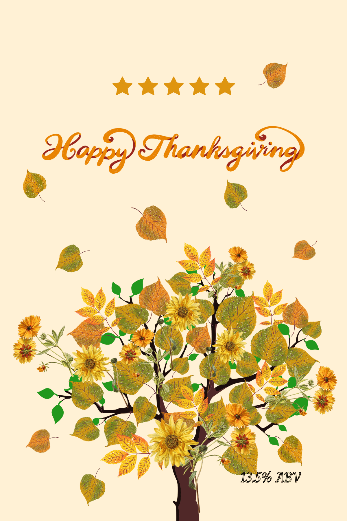 Customizable Abundant Vibrant Tree Sticker Label 4"x6" | Digital Canva Template. Sticker design
