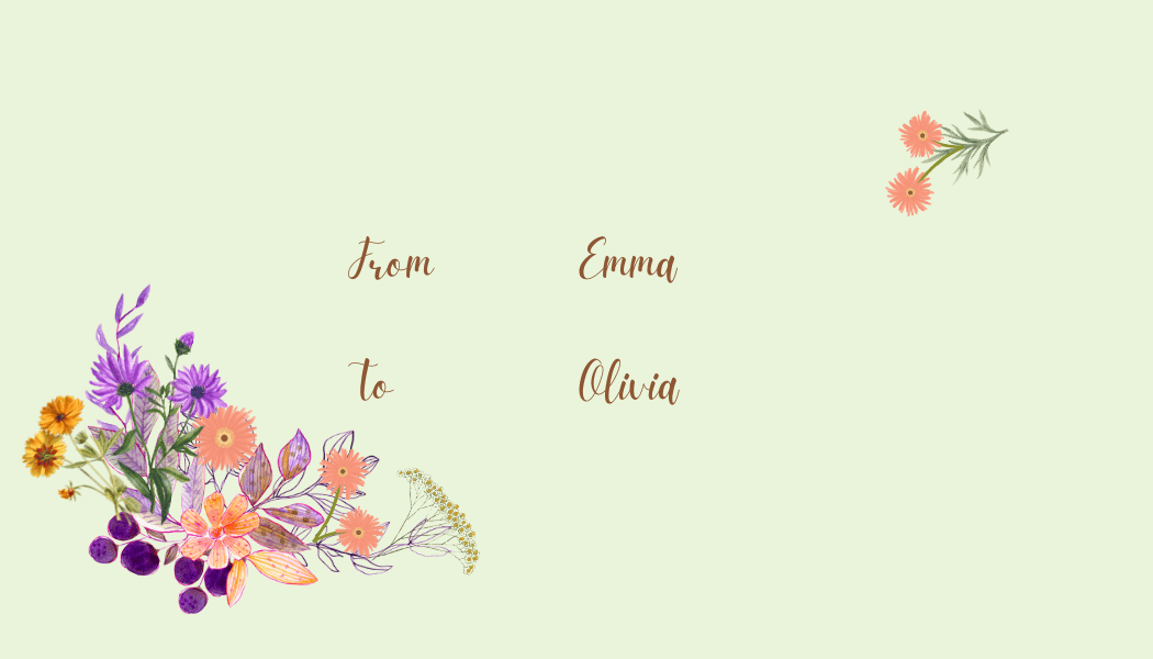 Customizable Vibrant Floral Abundance Gift/Favor Tag| Digital Canva Template. Back design