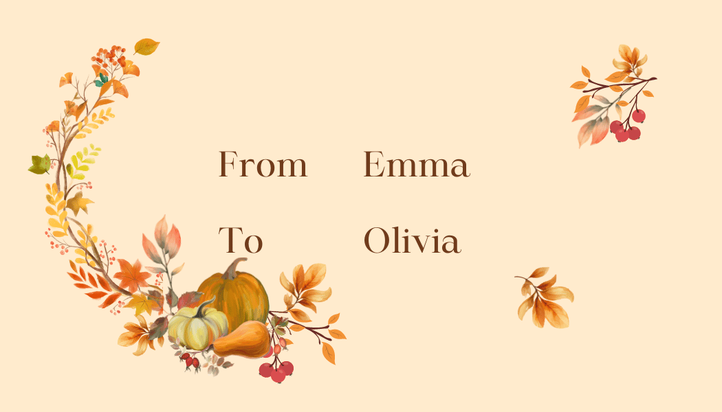 Customizable Earth Tone Autumn Wreath Gift/Favor Tag| Digital Canva Template. Back design