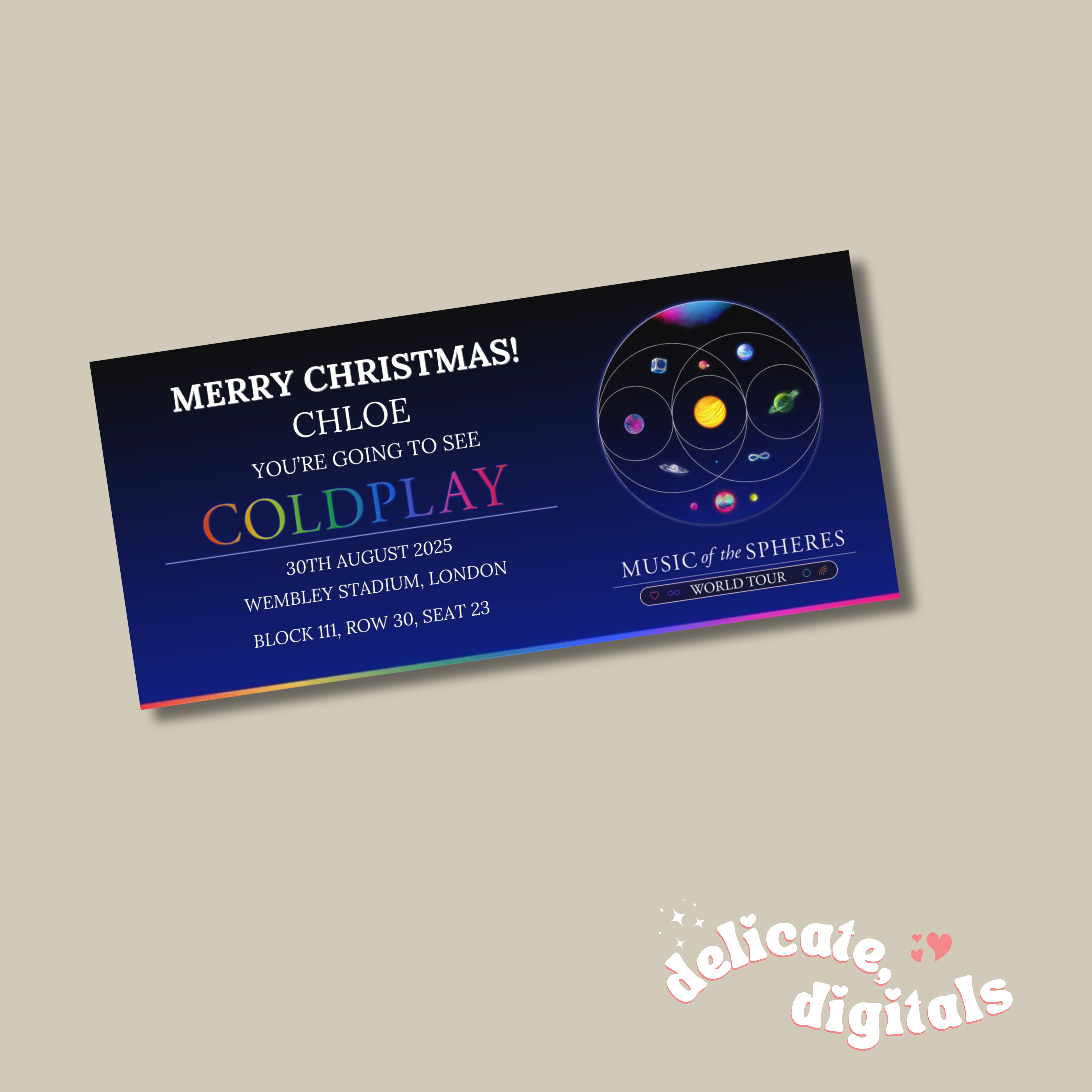 COLDPLAY  WORLD TOUR  チケット Music Of The Spheres World Tour 2024 – delivered by DHL