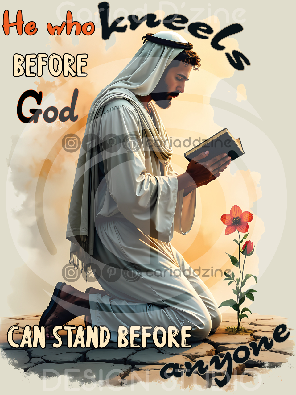 prayer art, faith imagery, inspirational quotes, spiritual wall art, humility, strength in faith, Christian decor, orange and yellow art, motivational print, religious illustration