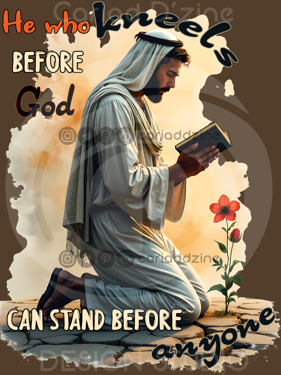 prayer art, faith imagery, inspirational quotes, spiritual wall art, humility, strength in faith, Christian decor, orange and yellow art, motivational print, religious illustration