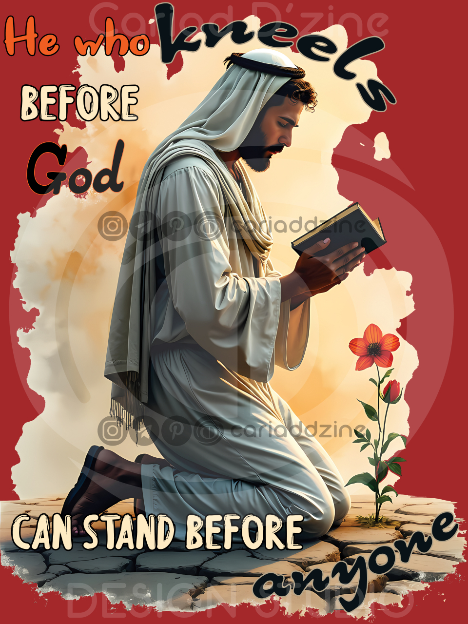 prayer art, faith imagery, inspirational quotes, spiritual wall art, humility, strength in faith, Christian decor, orange and yellow art, motivational print, religious illustration