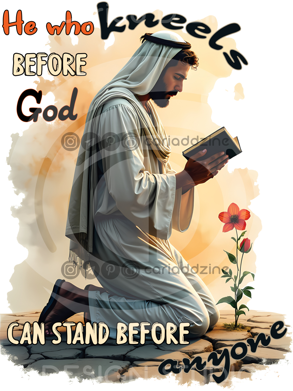 prayer art, faith imagery, inspirational quotes, spiritual wall art, humility, strength in faith, Christian decor, orange and yellow art, motivational print, religious illustration