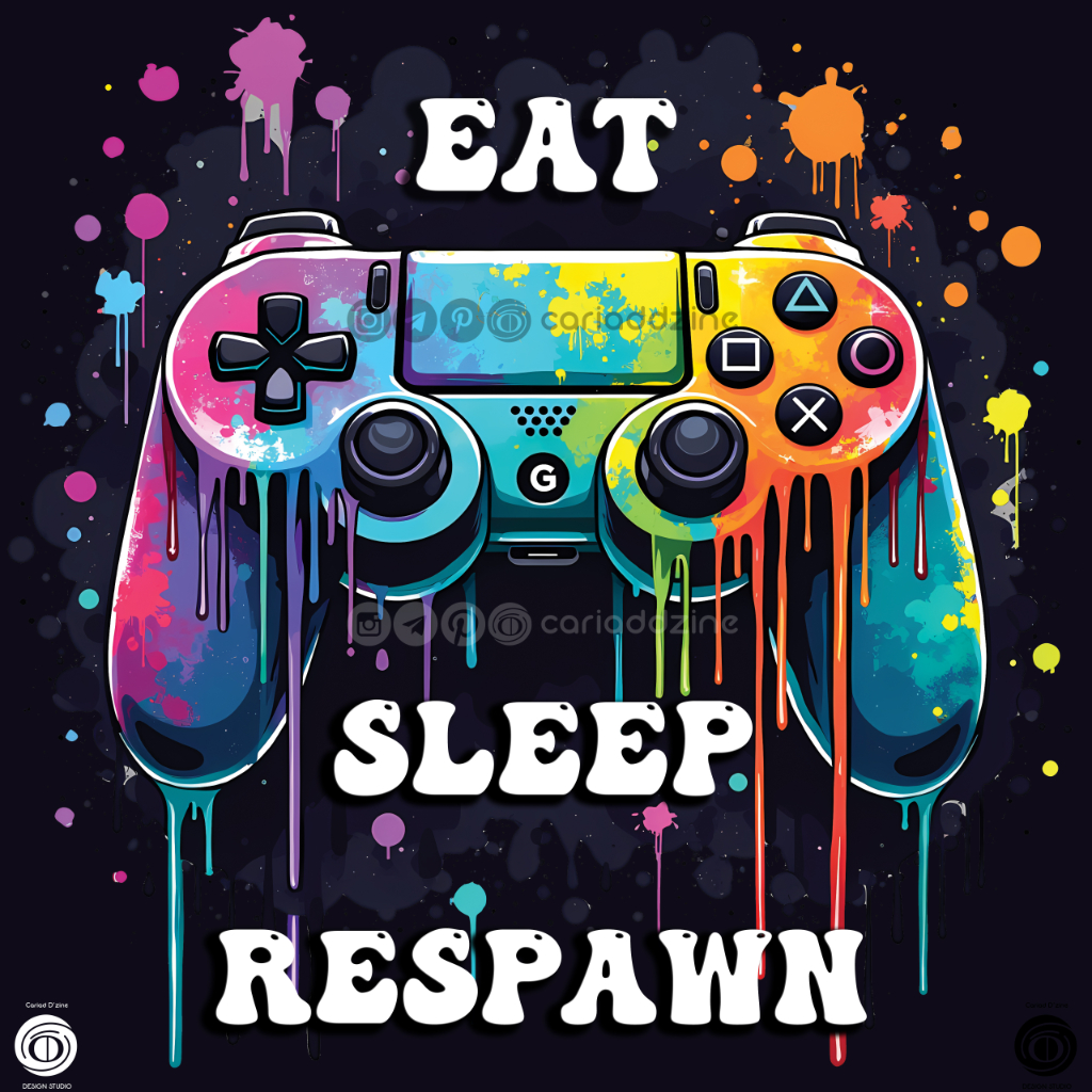 gaming art, video game controller, colorful design, gamer lifestyle, graphic design, Cariad Dzine design