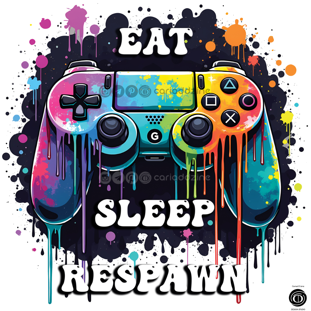 gaming art, video game controller, colorful design, gamer lifestyle, graphic design, Cariad Dzine design