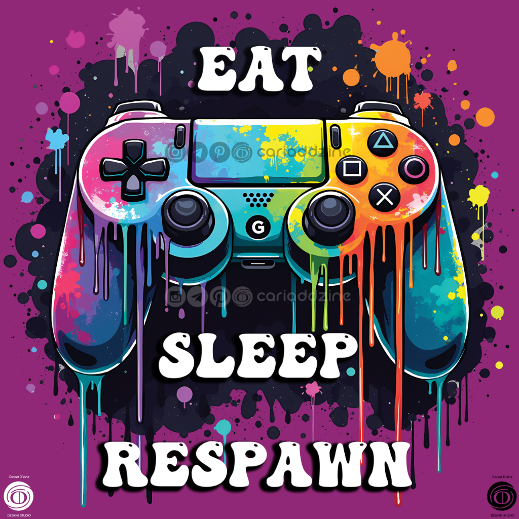 gaming art, video game controller, colorful design, gamer lifestyle, graphic design, Cariad Dzine design