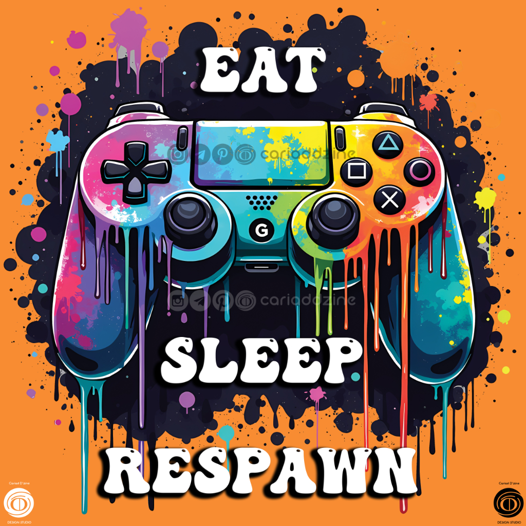 gaming art, video game controller, colorful design, gamer lifestyle, graphic design, Cariad Dzine design