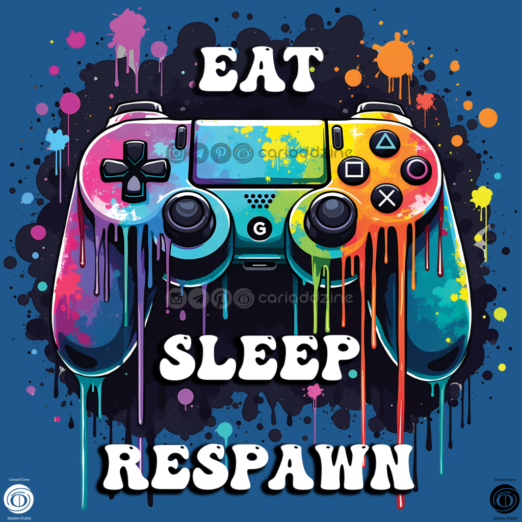 gaming art, video game controller, colorful design, gamer lifestyle, graphic design, Cariad Dzine design