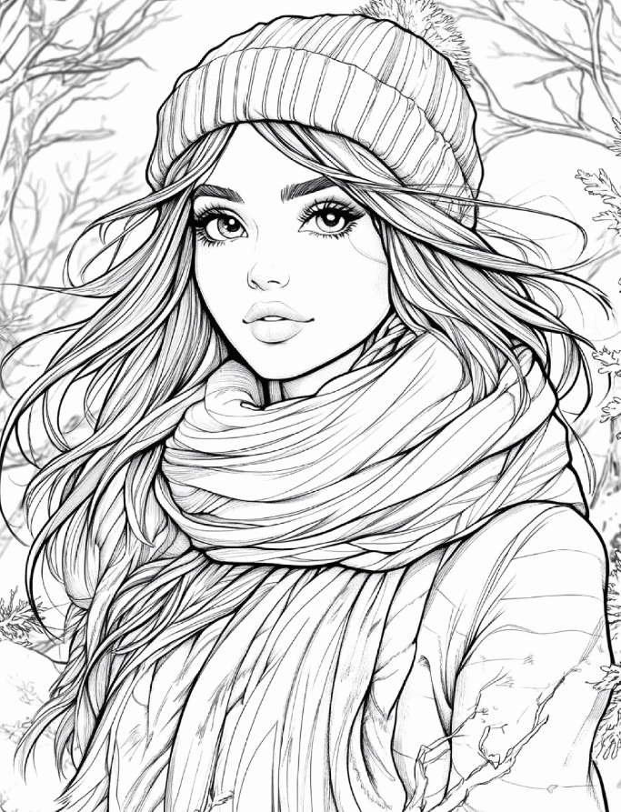 Winter Coloring Pages for Adults