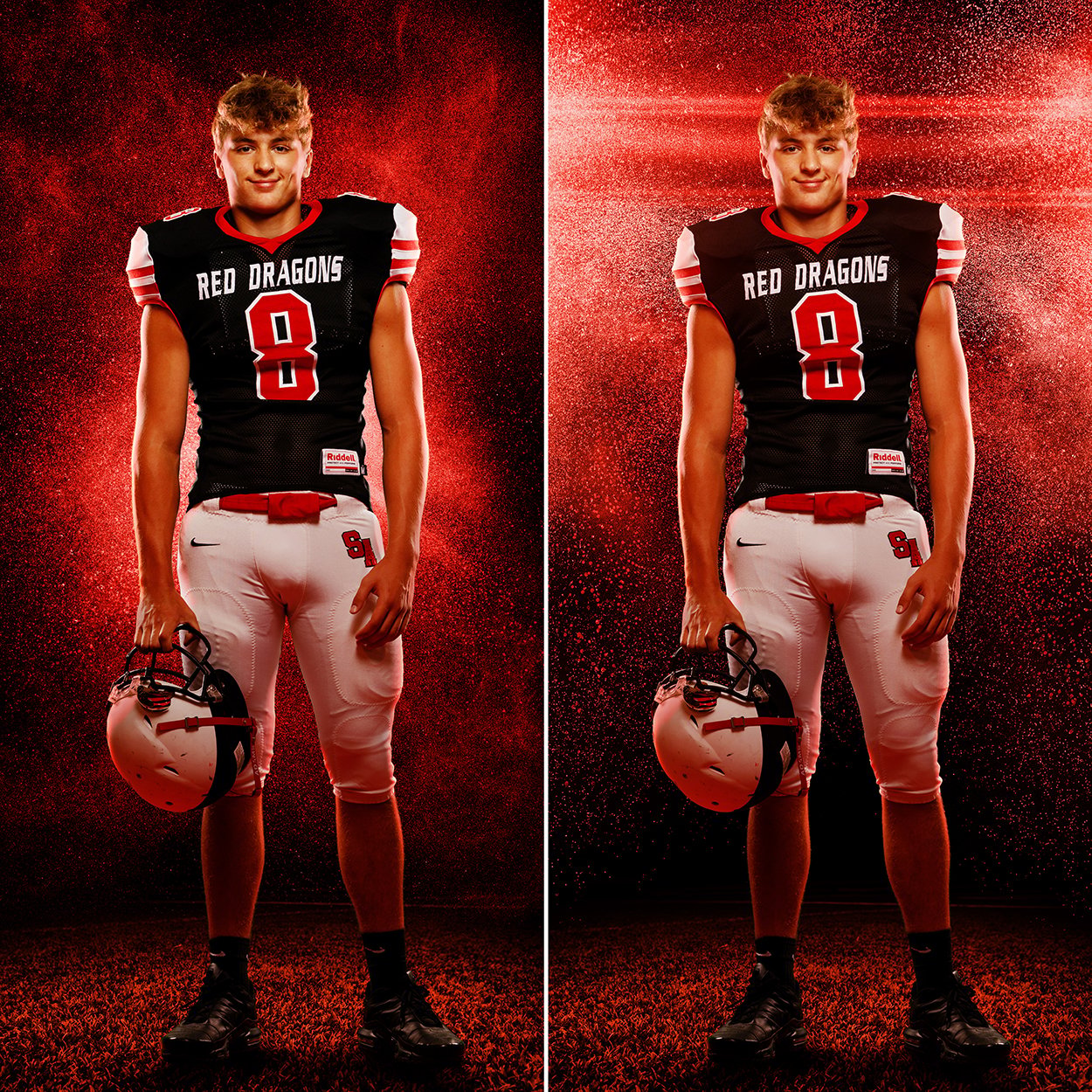 Water Spritz Spray Photoshop Template, Layered Digital Background, Sports Graphics, Team Photos, School Pics, Media Day, Photo Day, Gelled Lights and Mist, Multisport, Seniors, Athletes