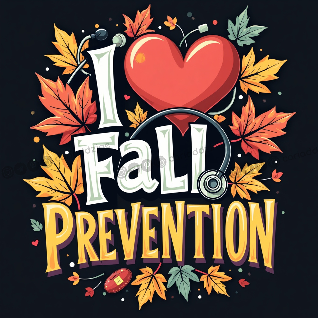 autumn design, fall prevention, seasonal awareness, cozy art, health awareness, Cariad Dzine design