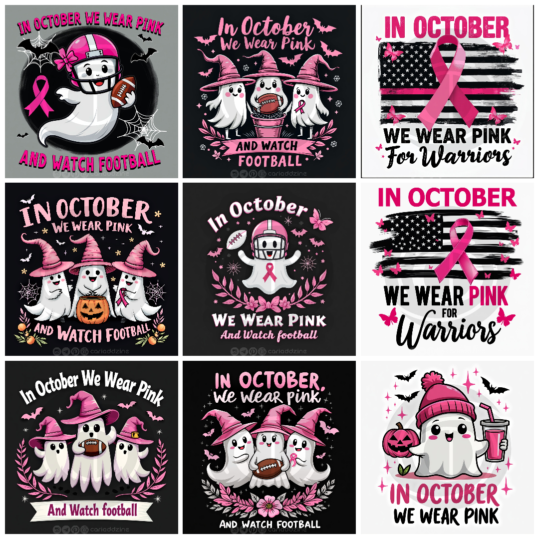 breast cancer awareness, October pink, pink ribbon designs, Halloween awareness, survivor art, Cariad Dzine design, empowerment graphics, support community, hope and resilience, humorous advocacy