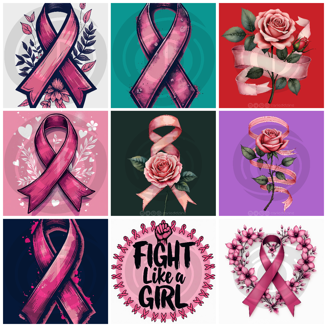 breast cancer awareness, October pink, pink ribbon designs, Halloween awareness, survivor art, Cariad Dzine design, empowerment graphics, support community, hope and resilience, humorous advocacy