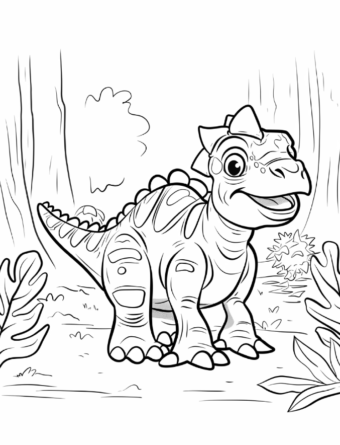 DINOSAUR COLORING PAGES for KIDS
