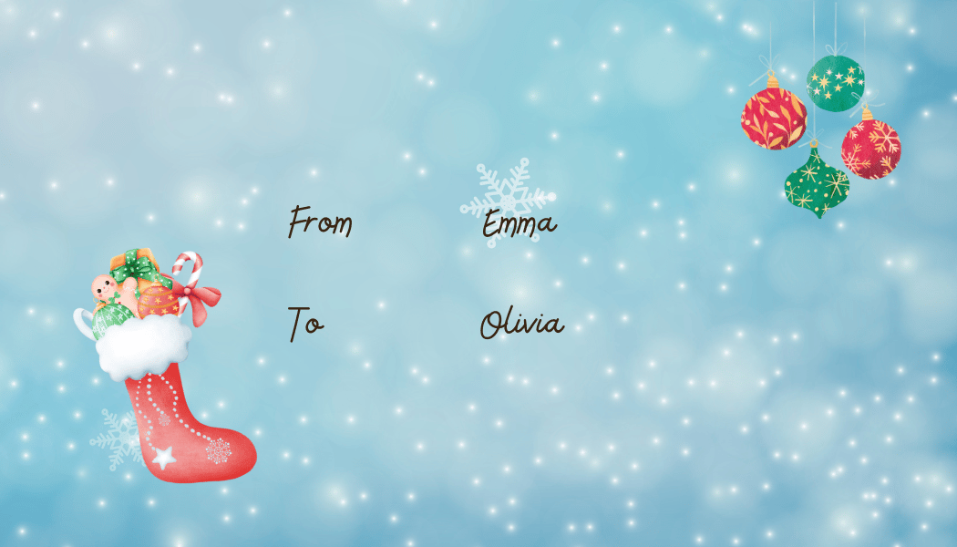 Customizable Cute Snowmen Christmas Wishes Gift/Favor Tag| Digital Canva Template. Back design